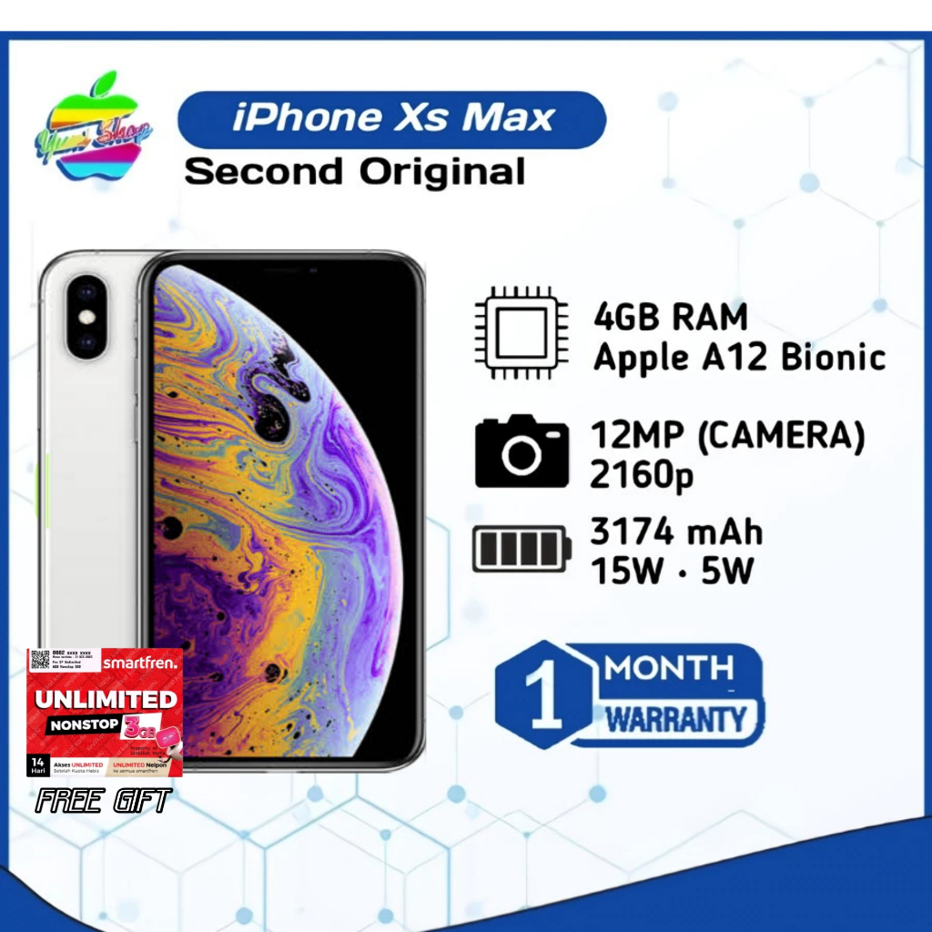 IPHONE XS MAX 64GB 256GB SECOND ORIGINAL