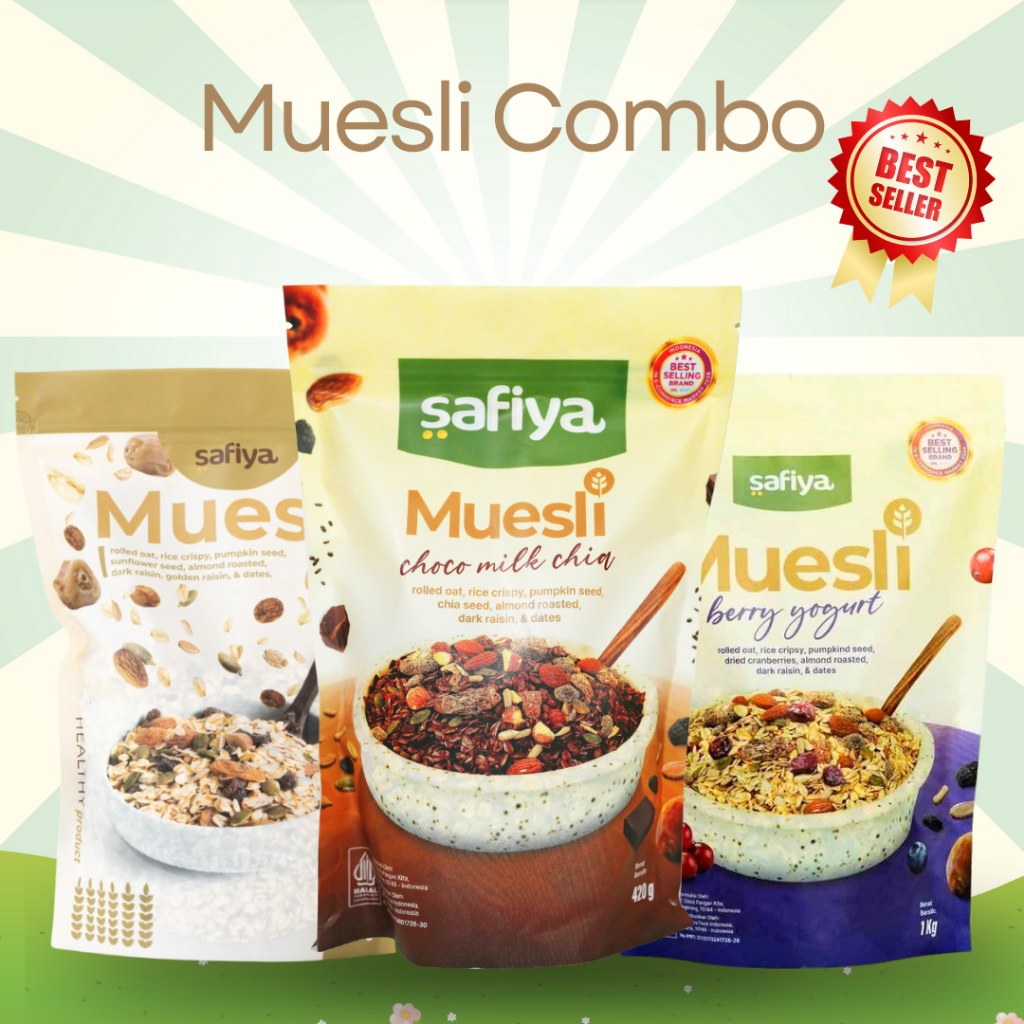 

Muesli Safiya Dried Fruit With Almond Sereal Sarapan Sehat Makanan Ringan