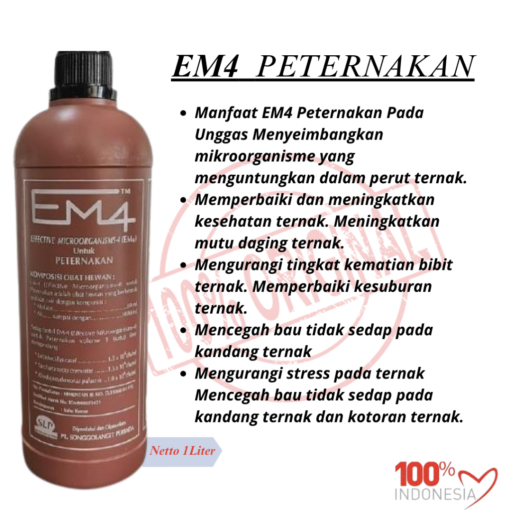 Em4 Peternakan Obat Kesehatan Untuk Ternak Penggemuk Hewan Ternak
