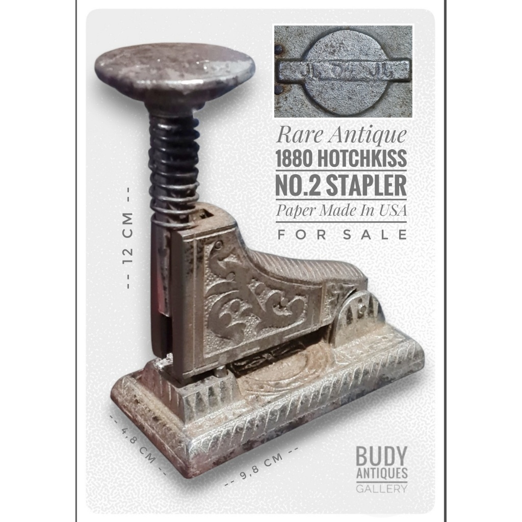 

Rare Antique 1880 Hotchkiss No.2 Stapler Made In USA