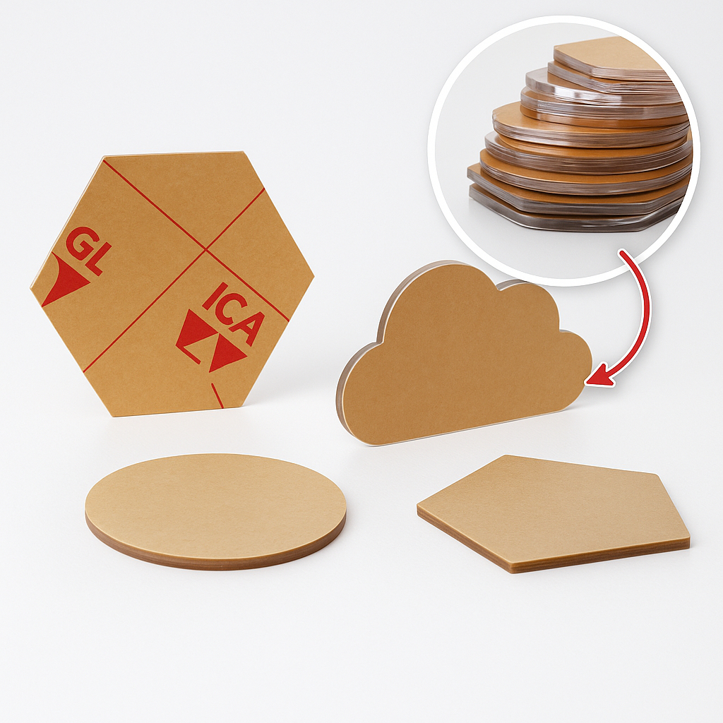 

Akrilik Custom Bentuk Bening Lembaran 2MM A6 A5