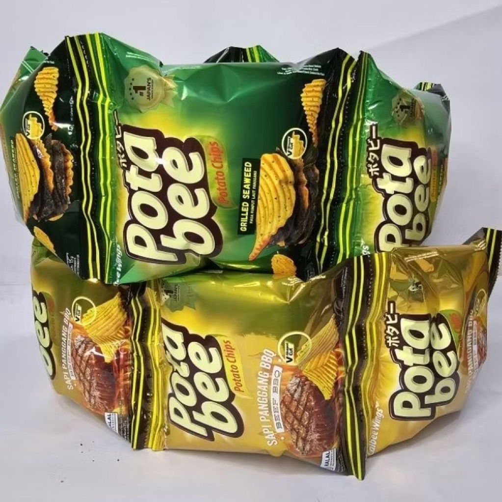 

potabee snack fries potato chips renceng isi 10pcs