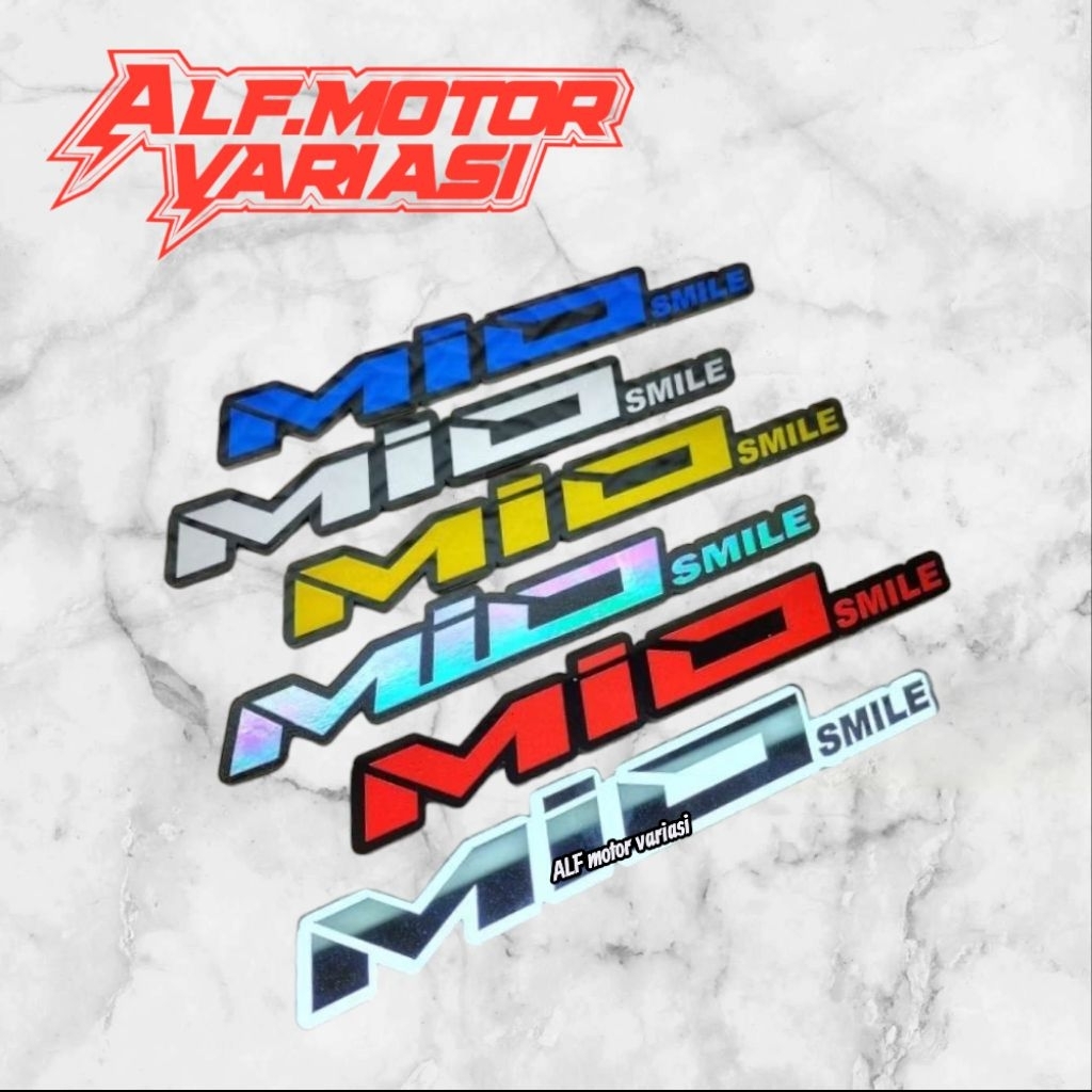 Emblem Yamaha Mio Smile Logo 3D Emblem Timbul Mio Smile Akrilik acrylic 2mm