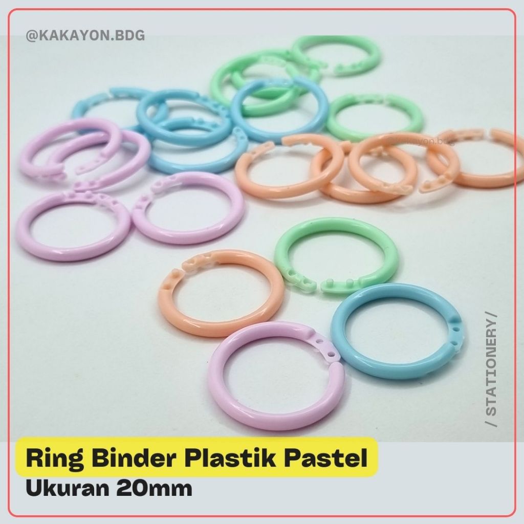 

Ring Binder Pastel Plastik Fleksibel / Ring Binder O Ring Buka Tutup Lepas Pasang