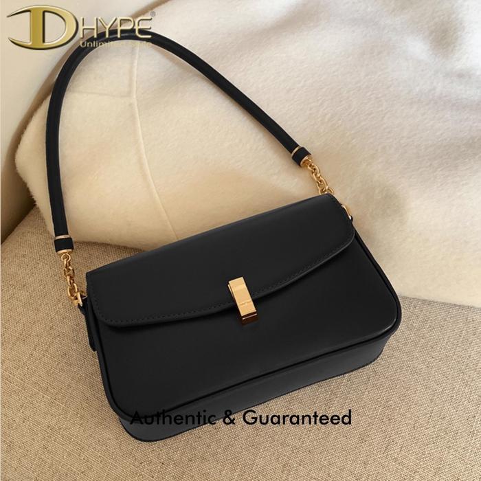 CHIO 2ND SHOULDER SQUARE BAG BLACK 100% ORIGINAL