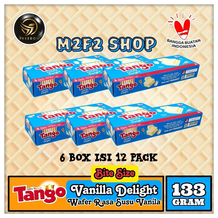 

Tango Wafer Vanilla Delight BITE SIZE | Krim Susu Vanila Box - 133 gr (Kemasan 6 Box)