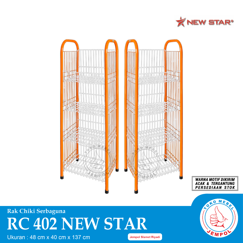 Rak Chiki RC 402 New Star / Rak Snack Makanan / Rak Minimarket Display Susun 4