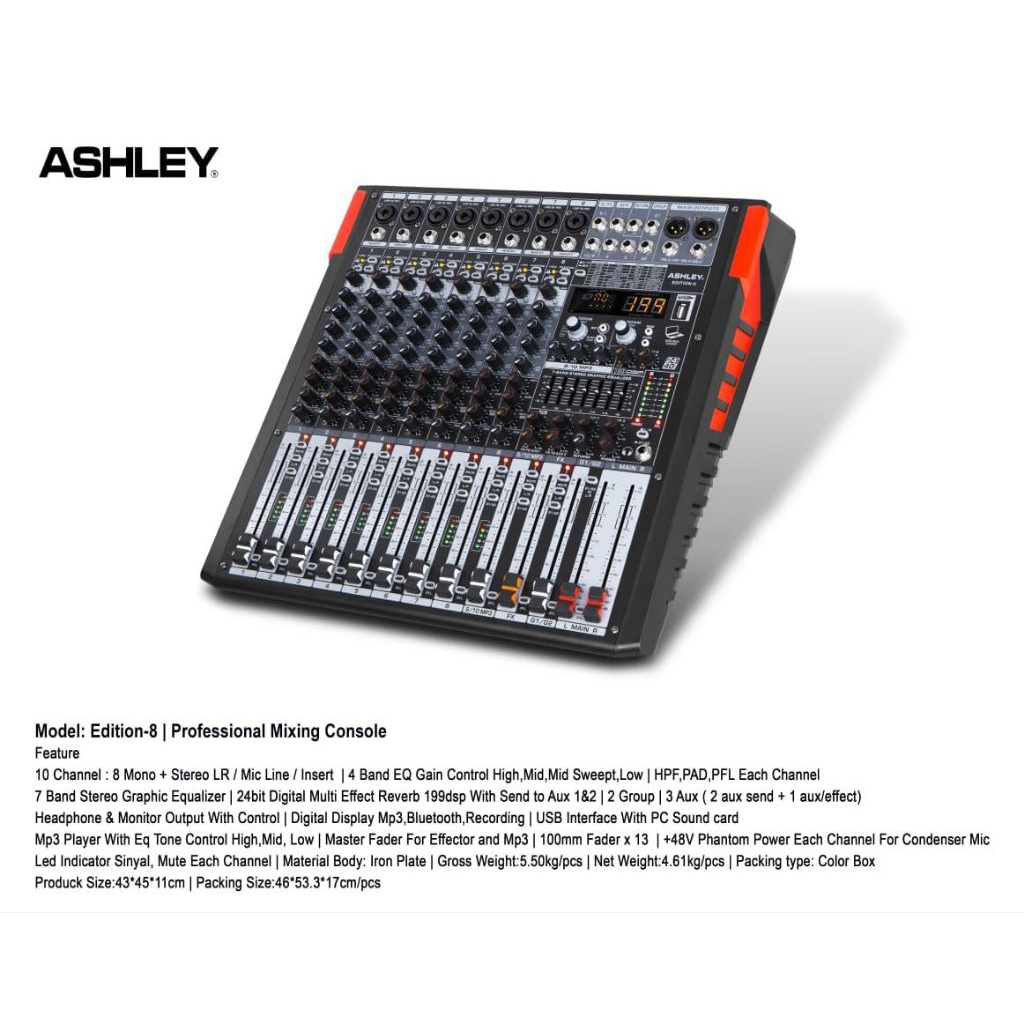 Mixer Ashley edition 8 Mikser Ashley edition8 new 10 channel