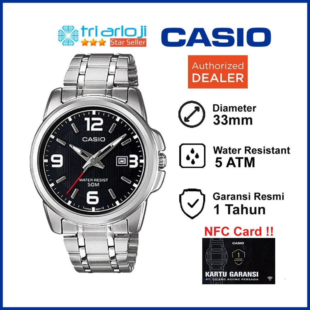 CASIO LTP-1314D-1AVDF Jam Tangan Wanita Analog Silver LTP-1314D-1A LTP1314D