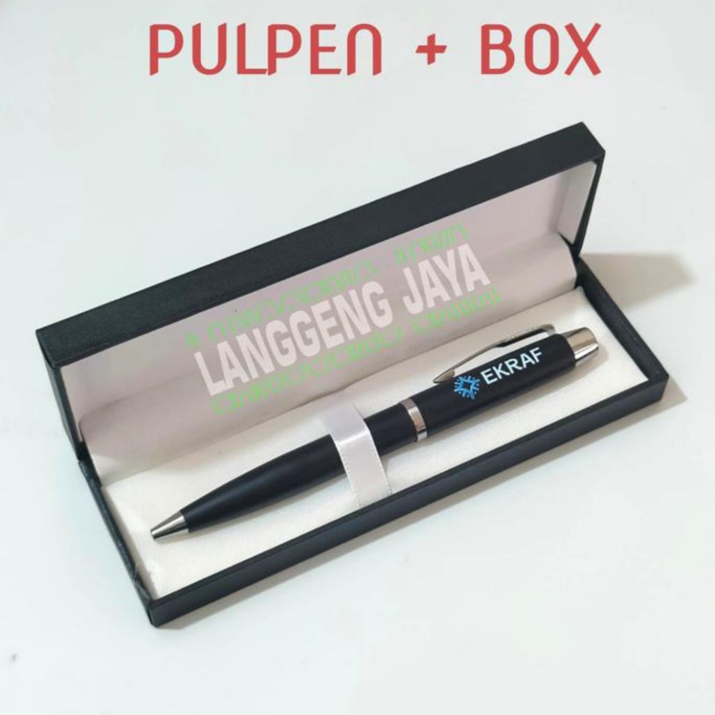 Pulpen eksklusif, pena premium custom logo + box, kotak pulpen, gift pulpen, souvenir pulpen