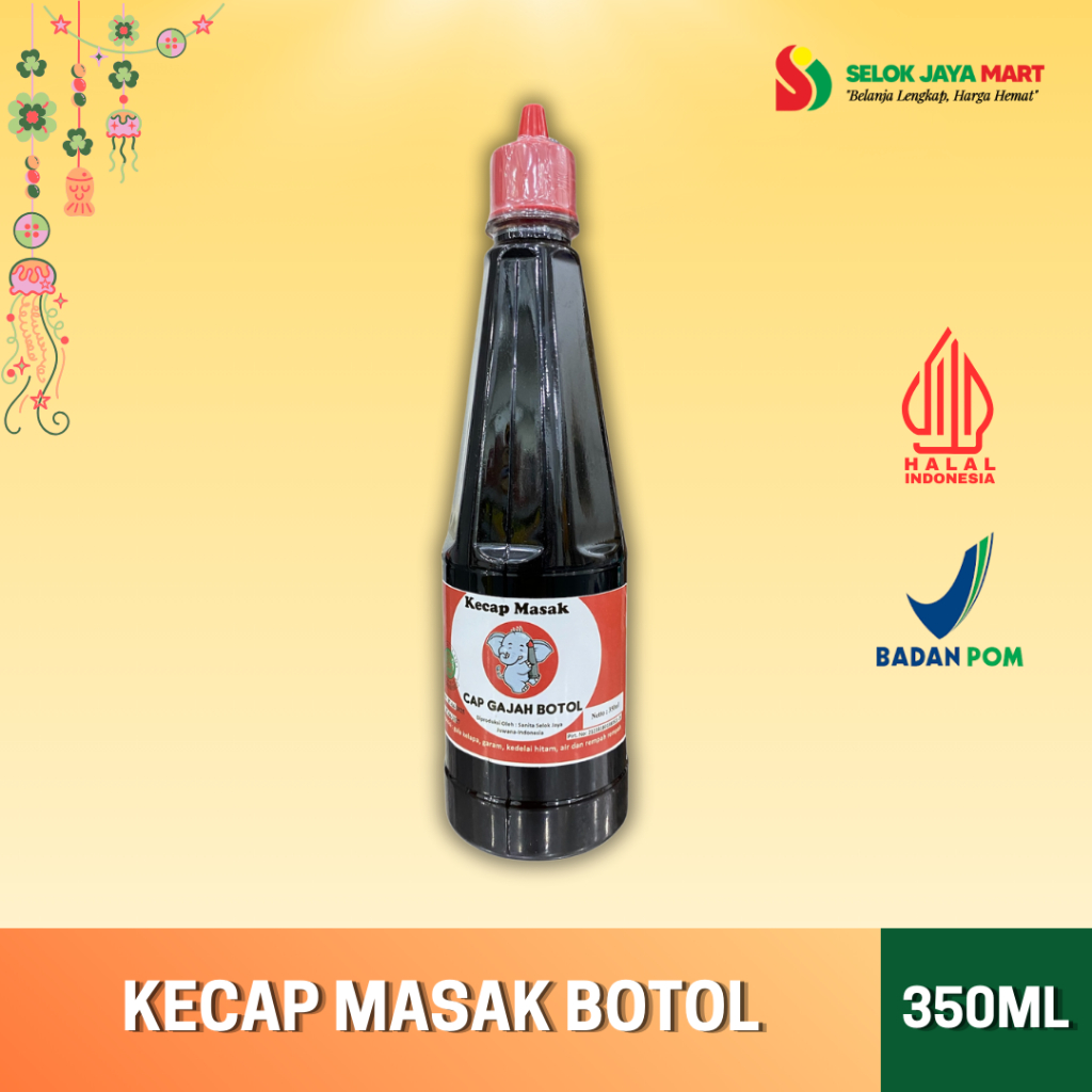 

KECAP MASAK BOTOL 350ML - CAP GAJAH BOTOL