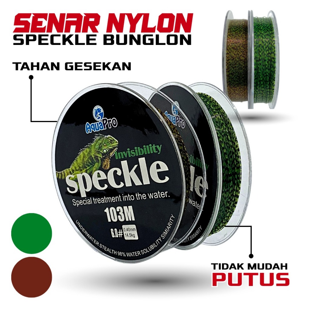 Senar Pancing Ikan Line Nylon Speckle Bunglon Senar Pancing Nilon 103M Senar Titik Tak Terlihat Gari