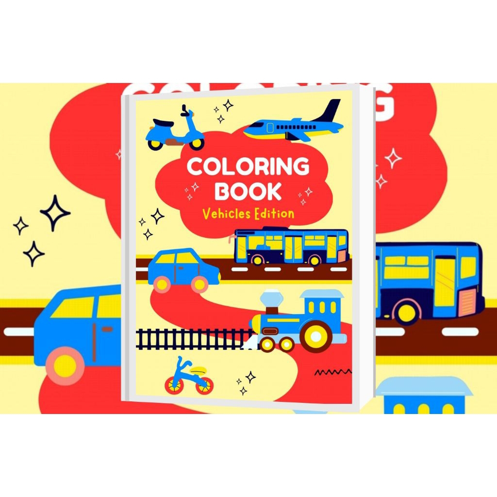 

Buku Mewarnai Anak – Coloring Book Vehicles Edition Kendaraan Edukasi