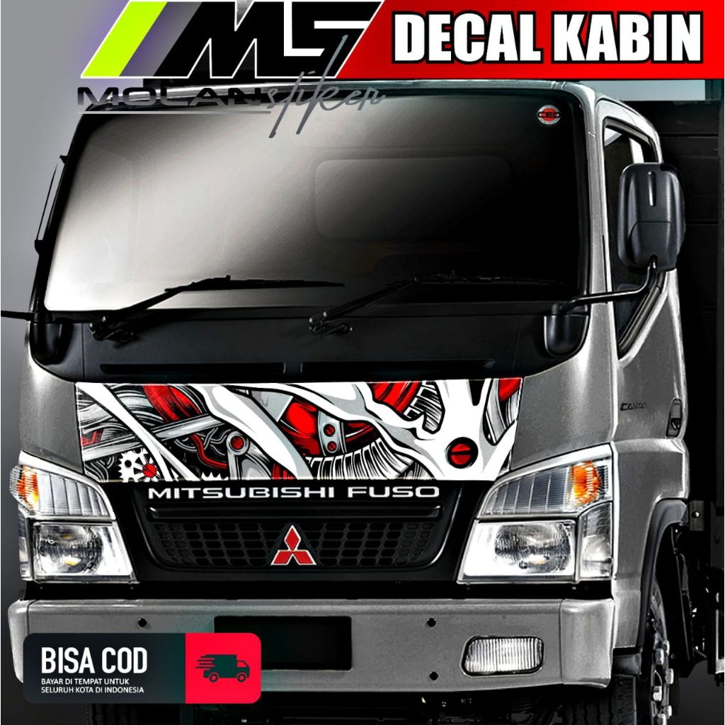 striping kabin center stiker kabin canter
