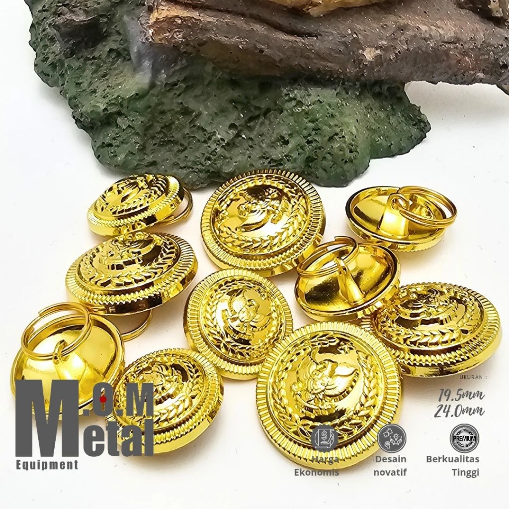 Kancing PDU KEMENIMIPAS 1 Set (isi 10pcs) / Kancing PDU IMIPAS / Atribut IMIPAS / Atribut IMIPAS ter