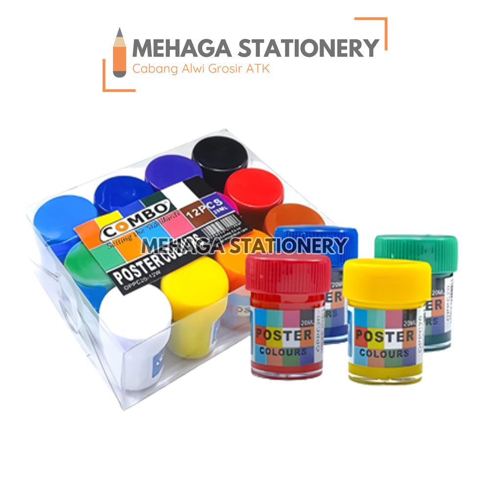

Cat Poster Colour 12 Warna Ukuran 20ml Combo ORIGINAL | 1 Pack = 12 Botol
