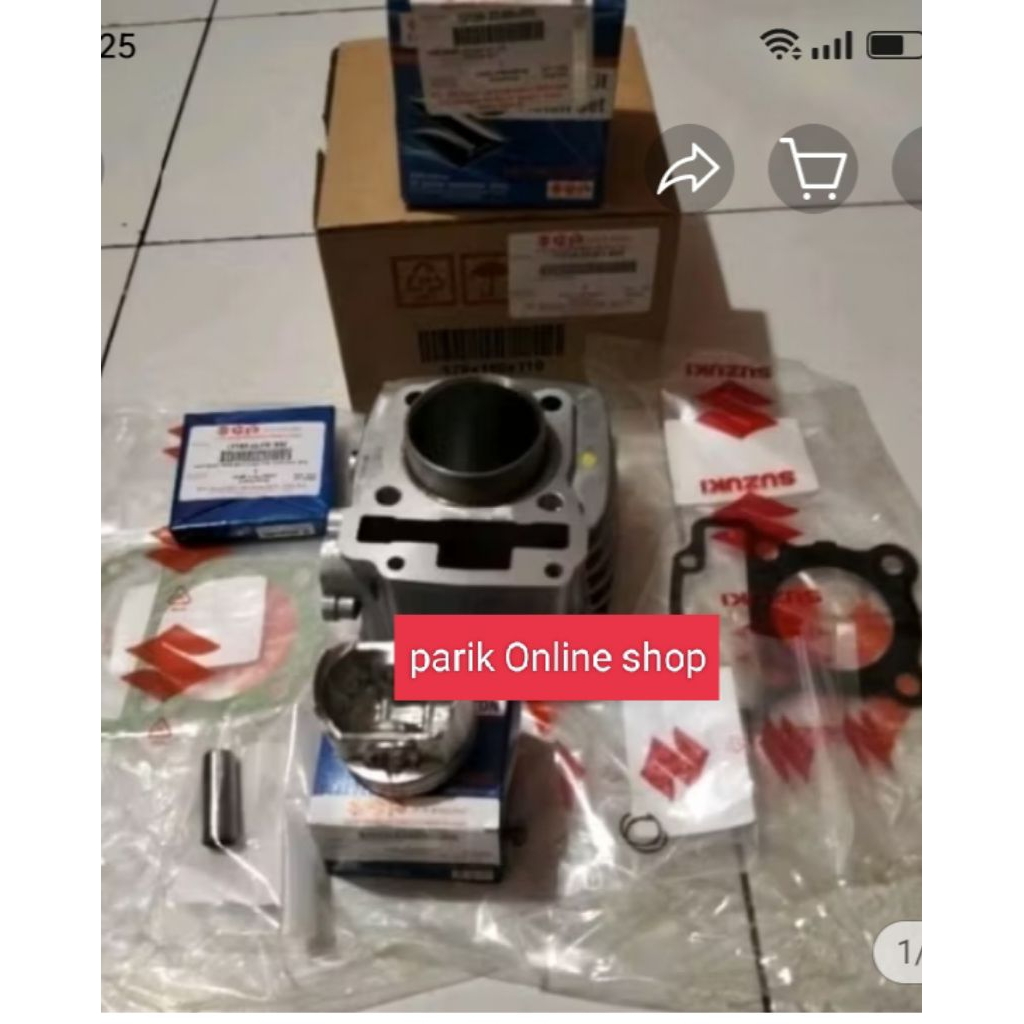 Blok Seher Piston 1 Set Paking Suzuki Shooter Smash FI 115