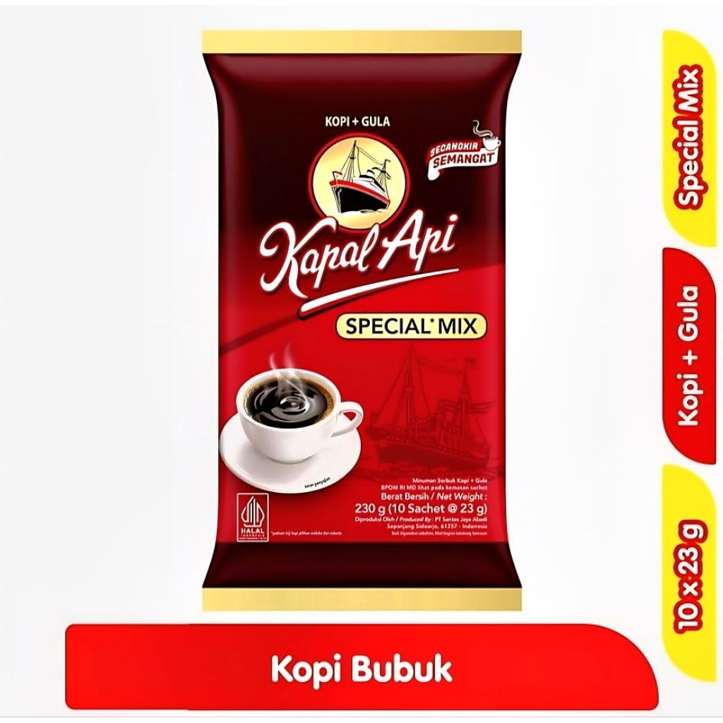 

KAPAL API KOPI BUBUK INSTAN SPECIAL MIX 10x23gr