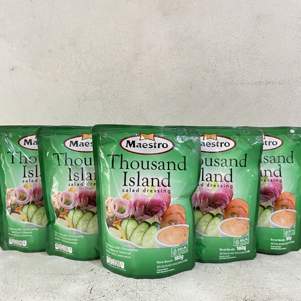 

Maestro salad dressing thousand island 180 gram | maestro thousand island