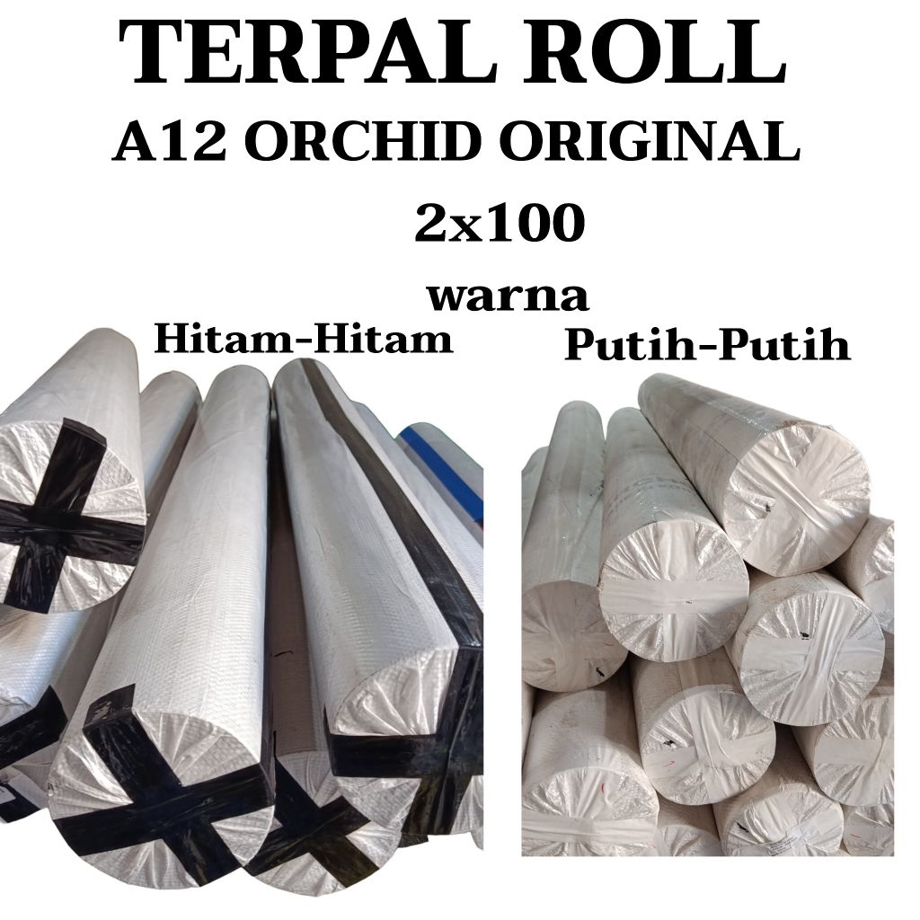 Terpal Roll A12 Orchid korea Original Warna Hitam dan Putih
