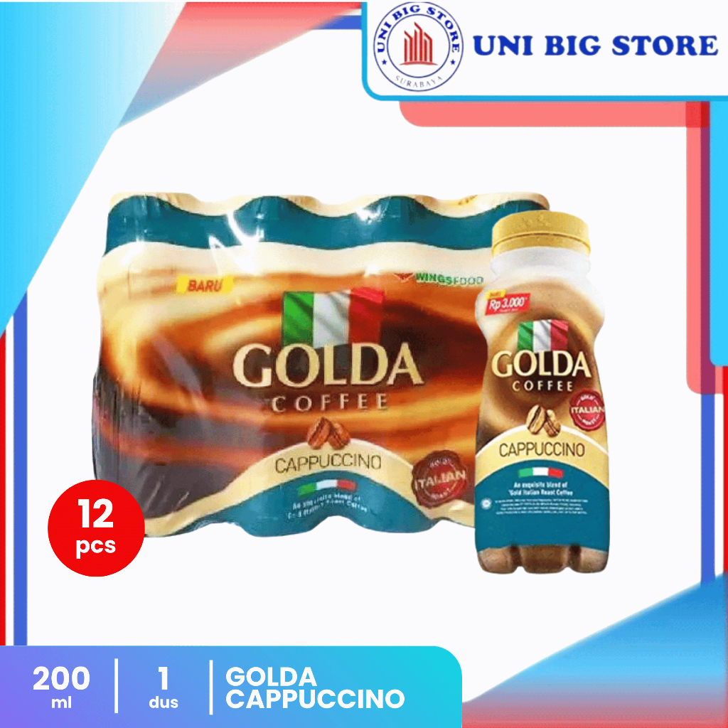 

Golda Kopi Coffee Cappuccino Bottle 200 ml x 12 pcs DUS Kopi