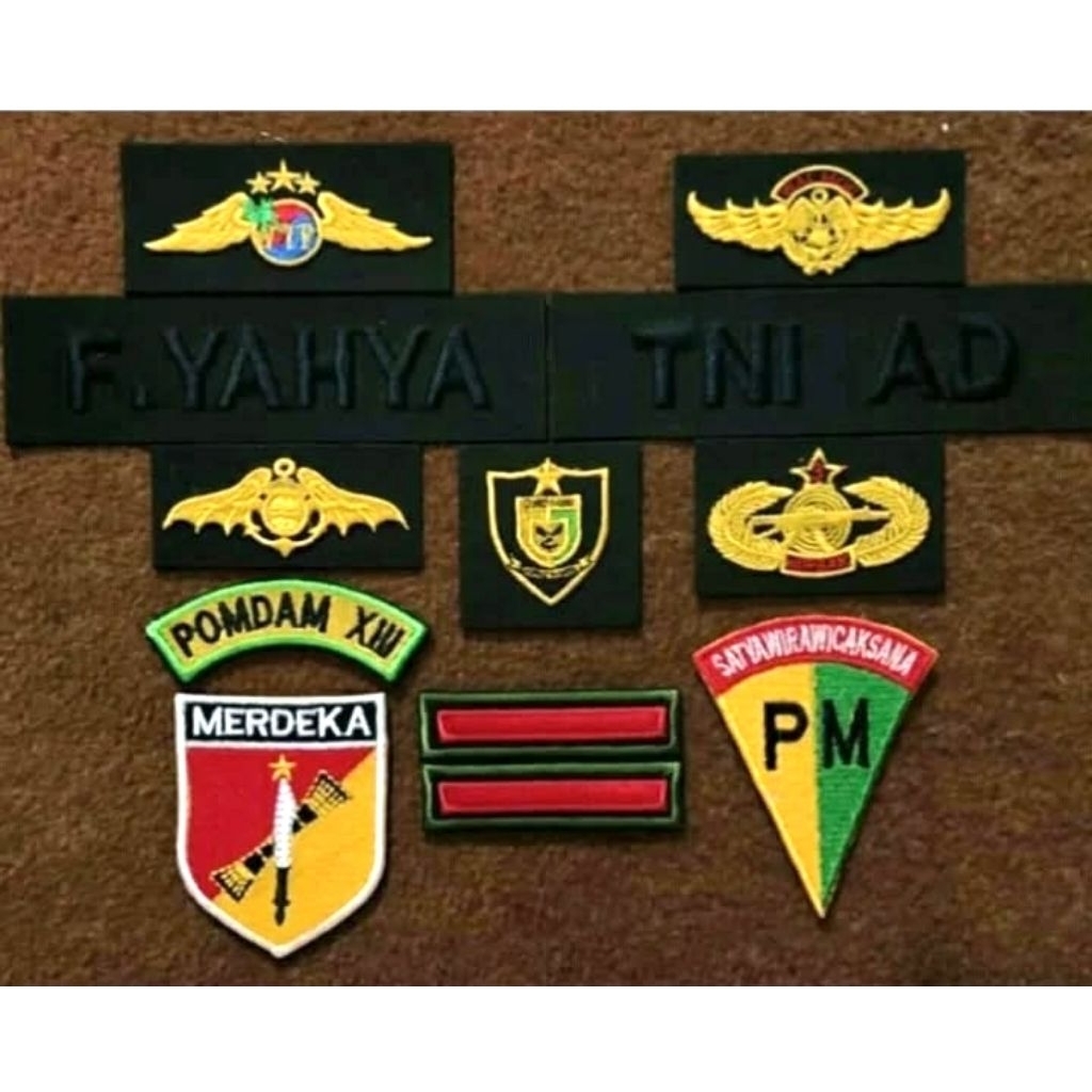 Papan Nama Bordir Mika TNI AD