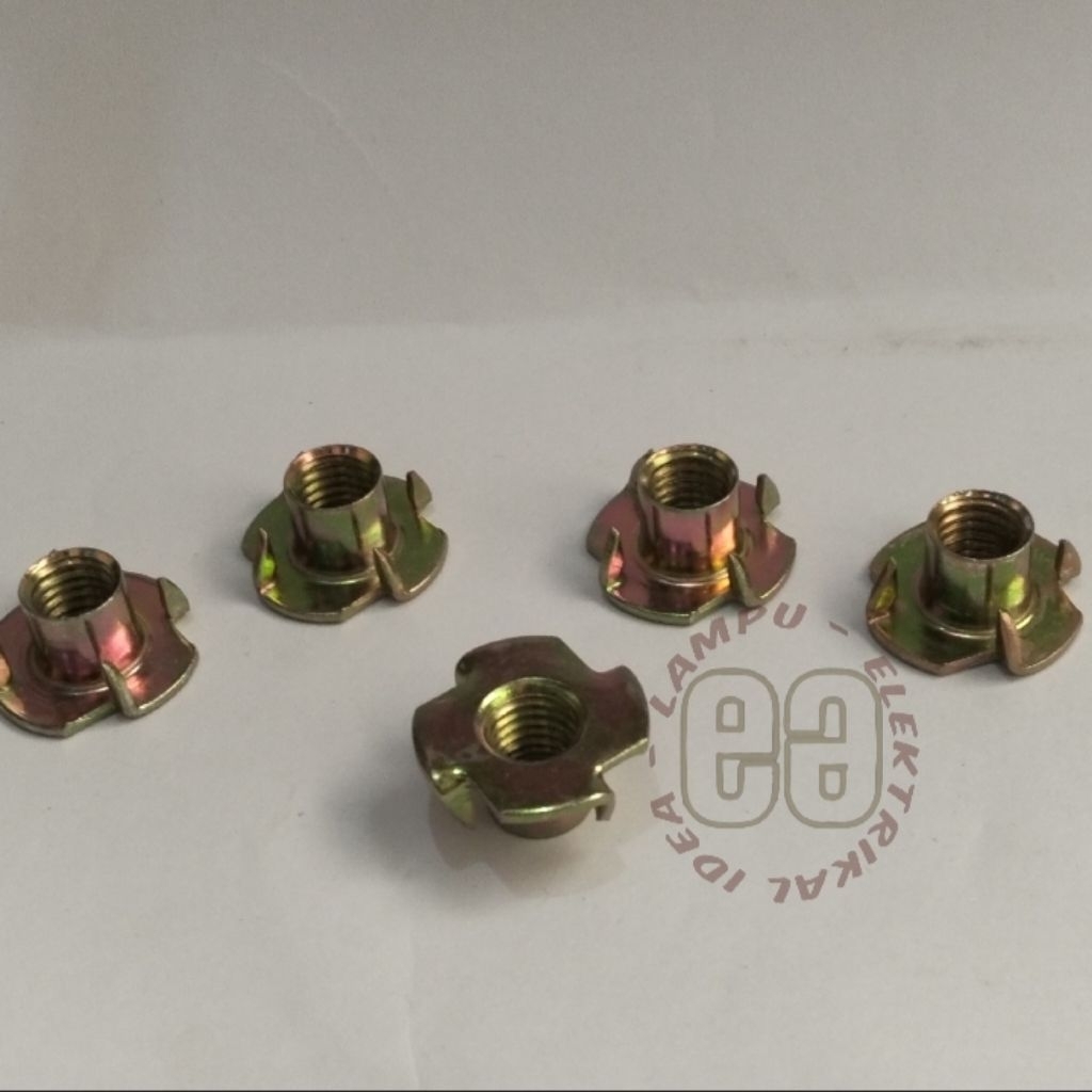 MUR TEE NUT 5 MM / MUR CAKAR / TEE NUT M5 / NUT TEE UKURAN 5 KUNING