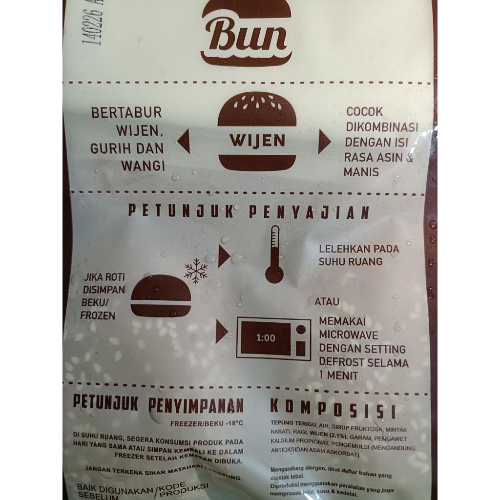 

BERNADRI BURGER BUN WIJEN ISI 6 / BURGER BUN WIJEN BERNARDI ISI 6
