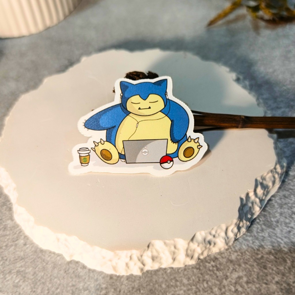 

Stiker Snorlax Pokemon | Stiker Vinyl Waterproof Lucu Gemes