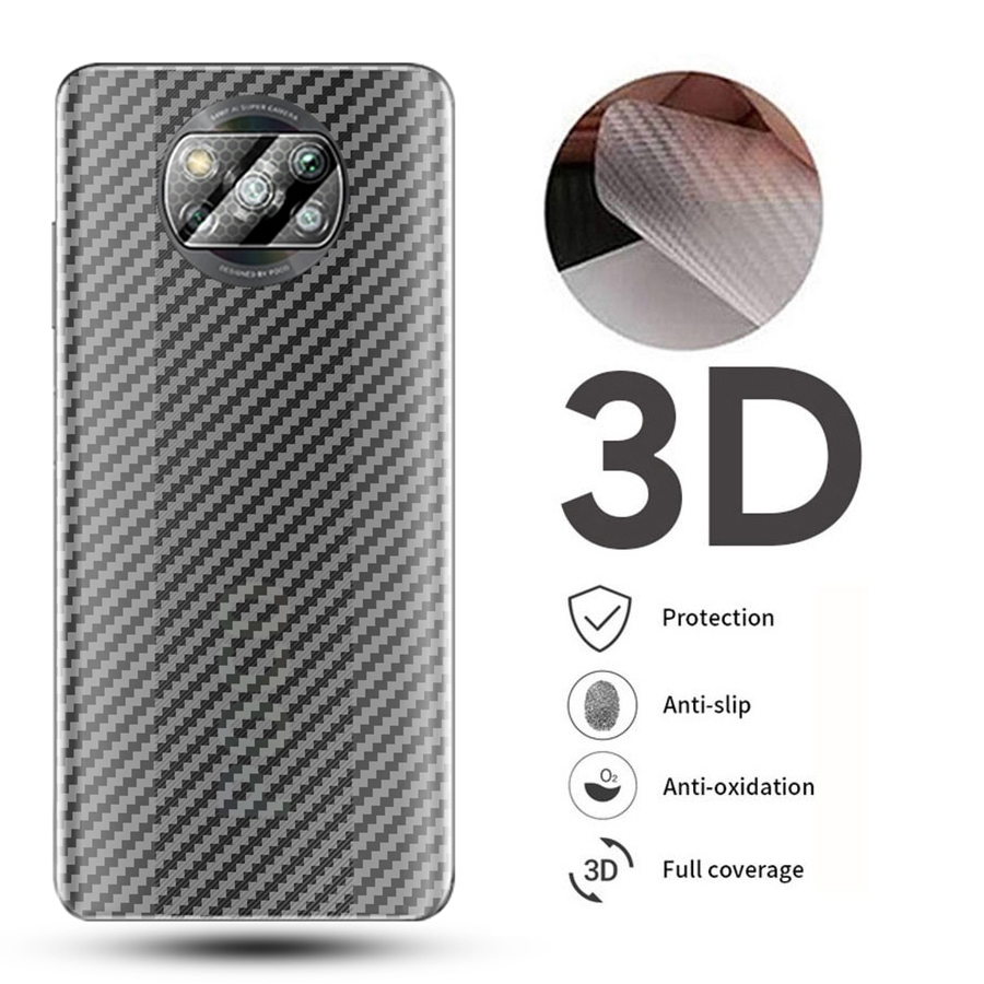 [ Vivo X50 / X50 Pro / X60 / X70 Pro ] Skin Carbon Skin Fiber 3D Full Body Carbon Hydrogel Sticker