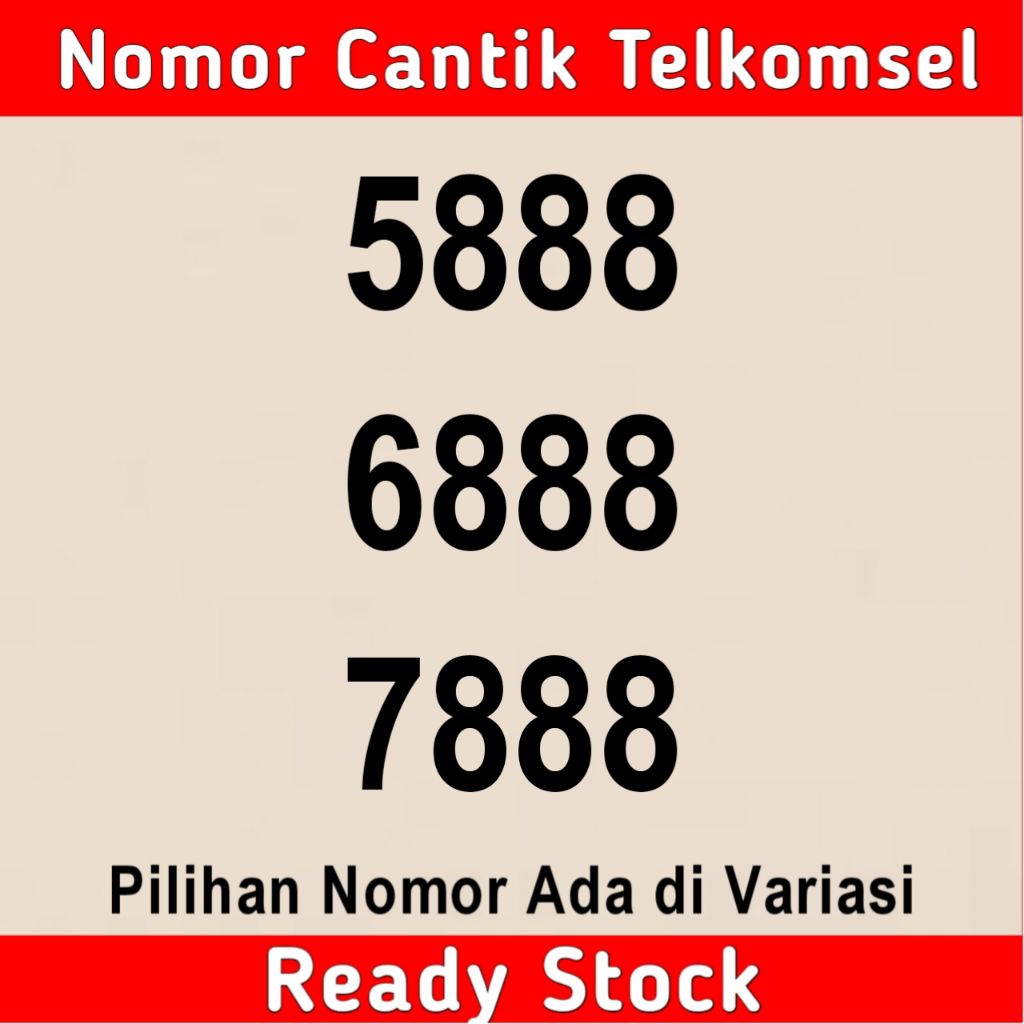 nomor cantik simpati 2888 5888 6888 7888