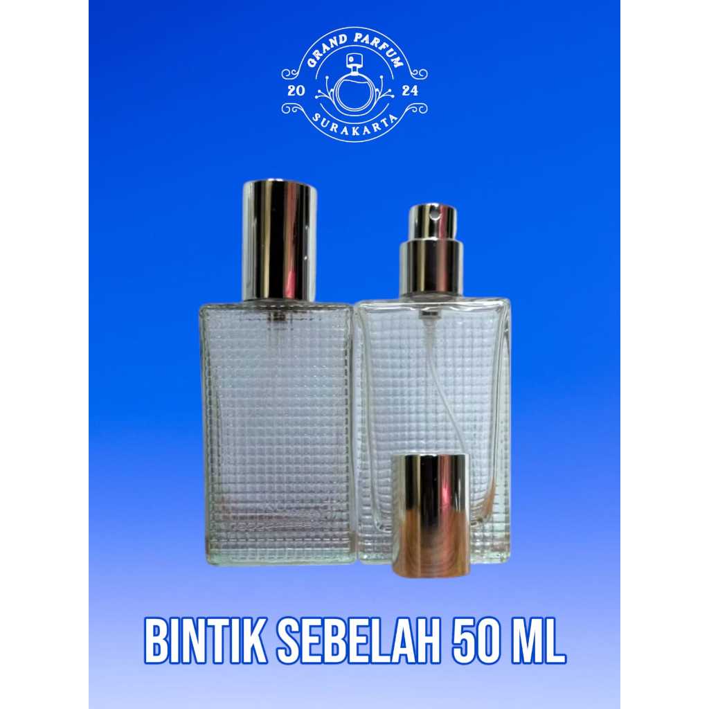{ 1PCS } BINTIK SEBELAH 50ML BOTOL KOSONG PARFUM SPRAY TUTUP DRAT TERMURAH { Best Quality }