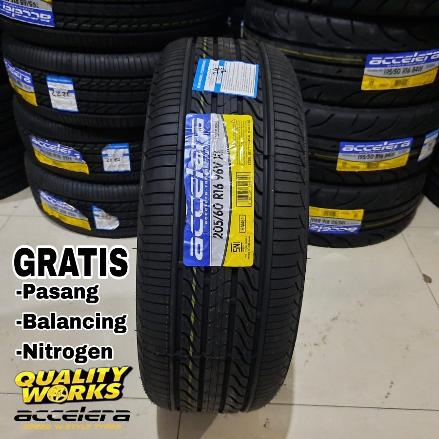 BAN MOBIL MURAH 205 60 R16 ACCELERA ECOPLUSH BAN TUBLLES 205/60 R16