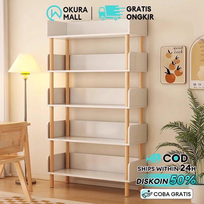 Promo Rak Buku Kayu 6 SUSUN Rak Susun Kayu Rak Buku Penyimpanan Rak Susun Penyimpanan Praktis