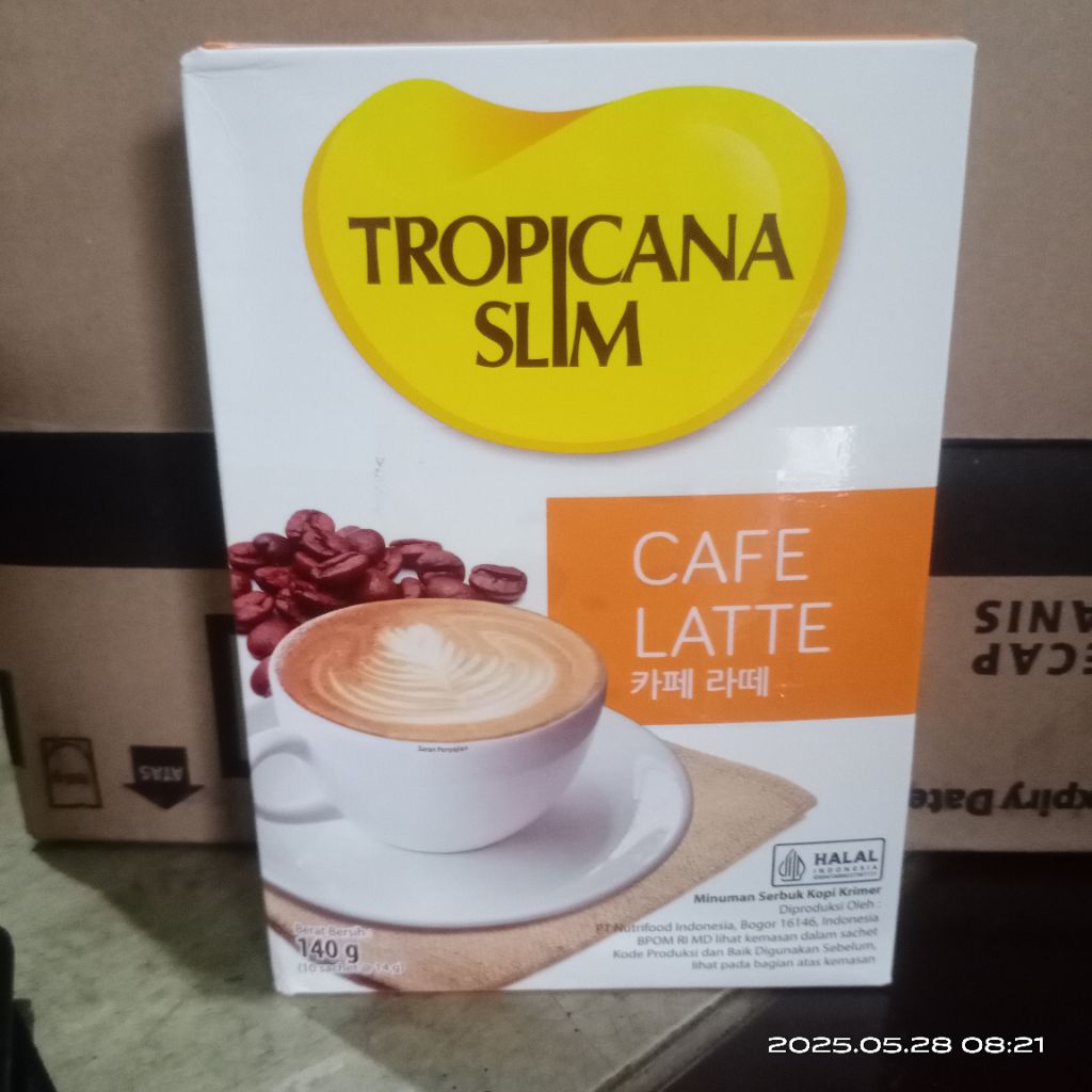 

tropicana slim cafe latte isi 10sachet x 14g