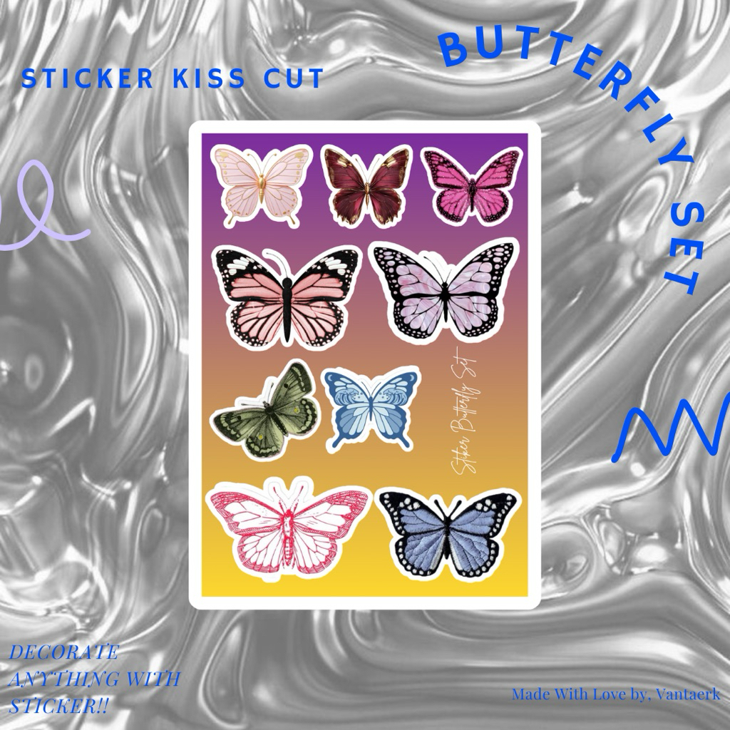 

Stiker Butterfly Kupu-Kupu Aesthetic Deco Jurnaling Scrapbook