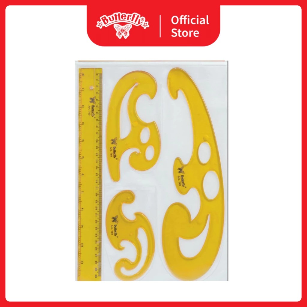 

Butterfly FRENCH CURVE SET / Penggaris Pola Baju BT-740