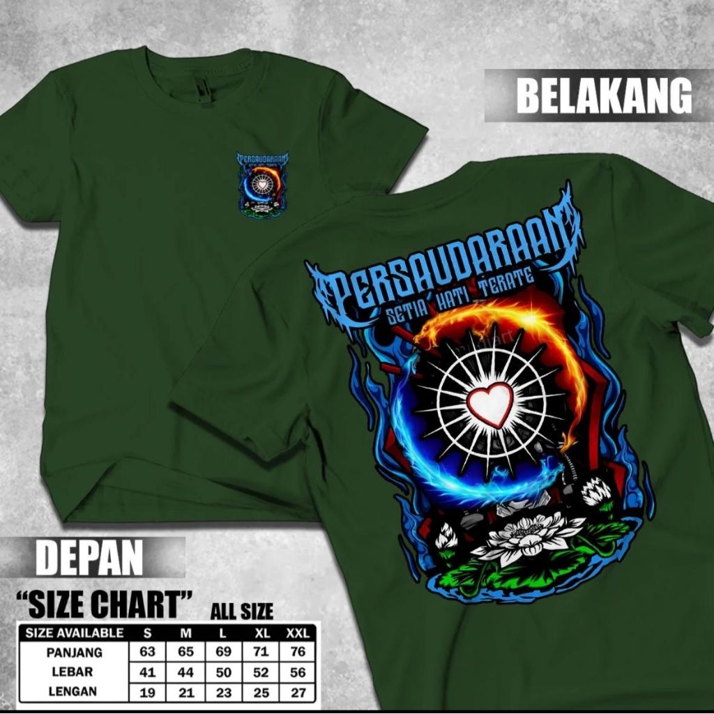 Kaos PSHT Terate setia hati kaos komunitas perguruan silat baju pria terlaris teramai gambar warna b