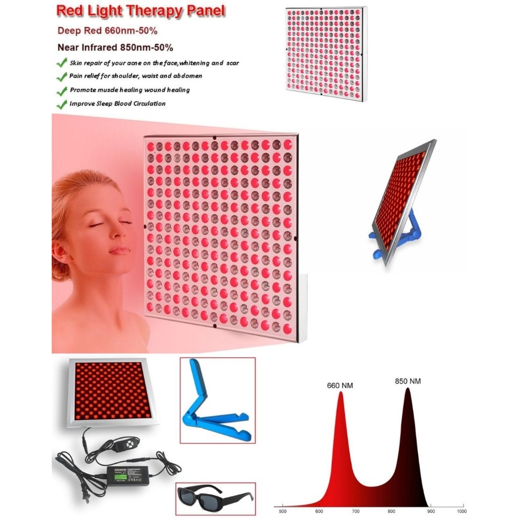 Red Light Panel LED 225| Infrared Theraphy Panel |Red Light Theraphy Panel Terapi Wajah Otot dan Sen
