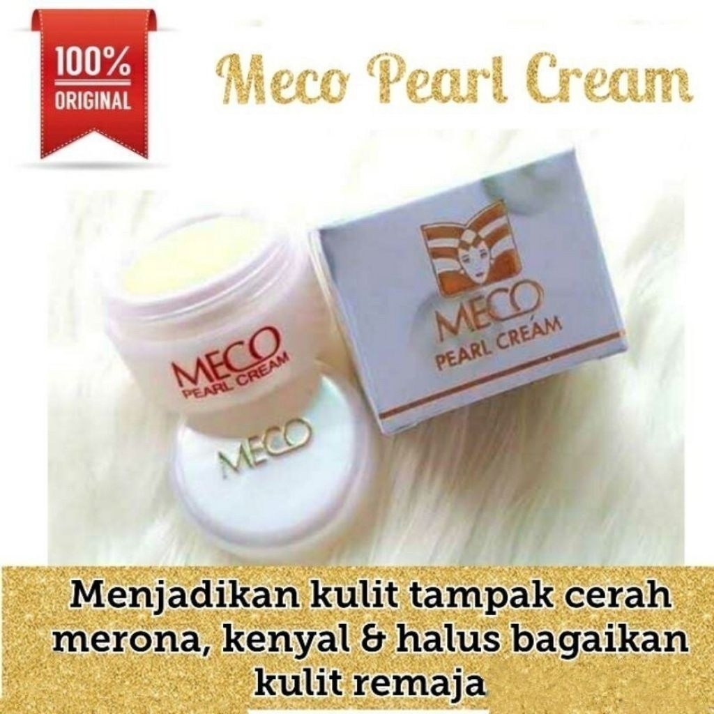 Meco Cream Pearl 12 gr - Cream Wajah Harian Untuk Kulit Wajah Cerah