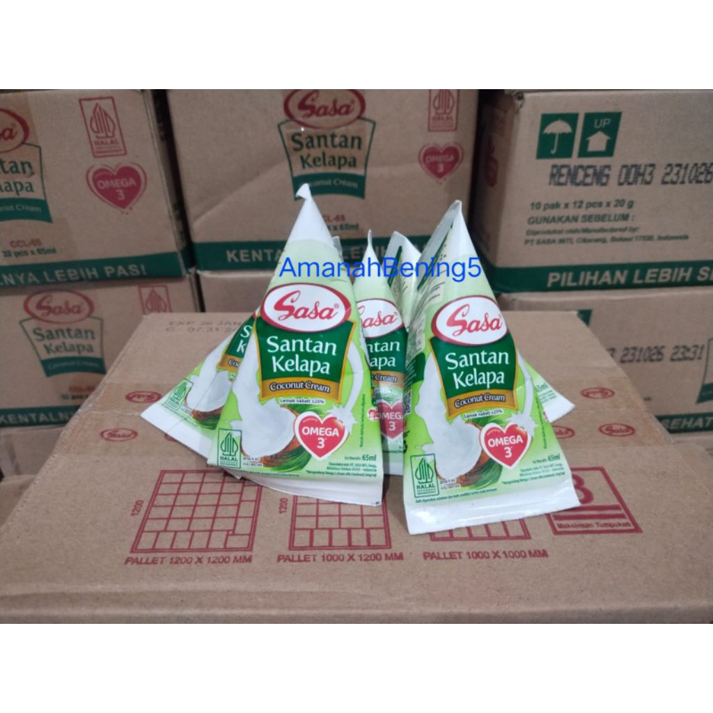 

Santan Cair Sasa Kerucut 65ml (32Pcs x 4) Paket 4 Dus (Promo)