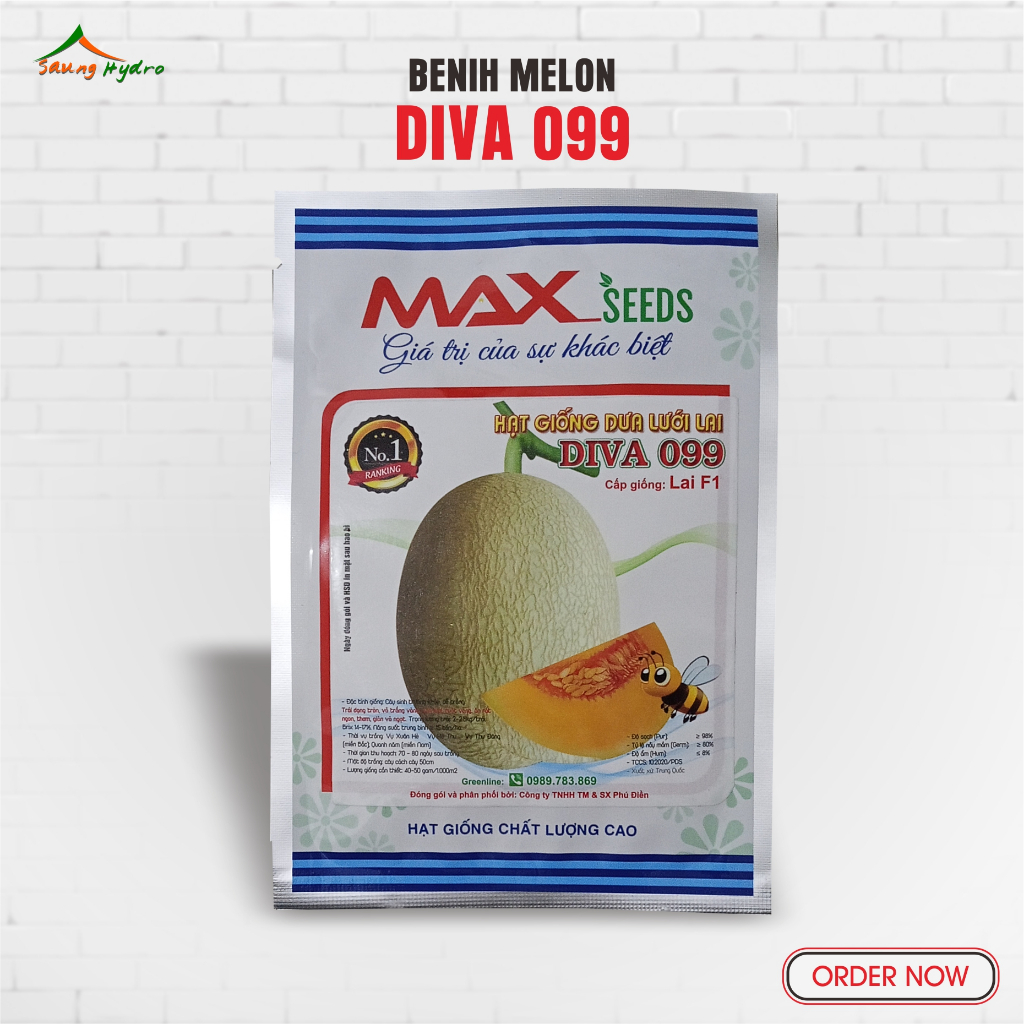 Benih melon Diva 099 - melon mirip sweet net.9 kemasan 10 gram