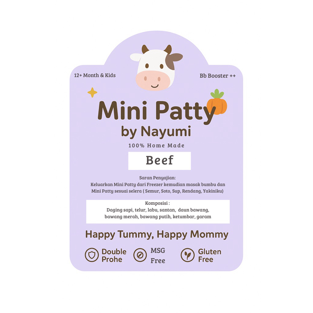

1 Pack | 9 Pcs mini Patty - Beef – Daging Sapi | Mini Patty by Nayumi | Full Daging Tanpa Tepung