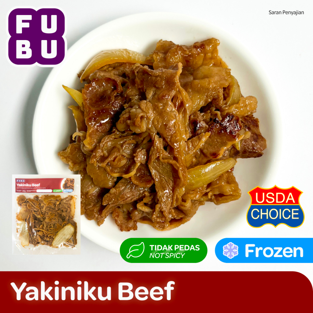 

FUBU Yakiniku Beef - Sapi Manis Asin ala Jepang - Satu Porsi Lauk Instan Frozen Food