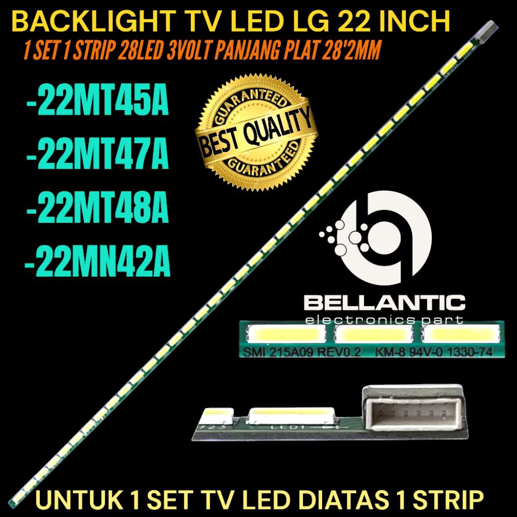 BACKLIGHT TV LED LG 22 INCH 22MT45A- 22MT47A- 22MT48A- 22MN42A BACKLIGHT TV LED 22 INCH LG