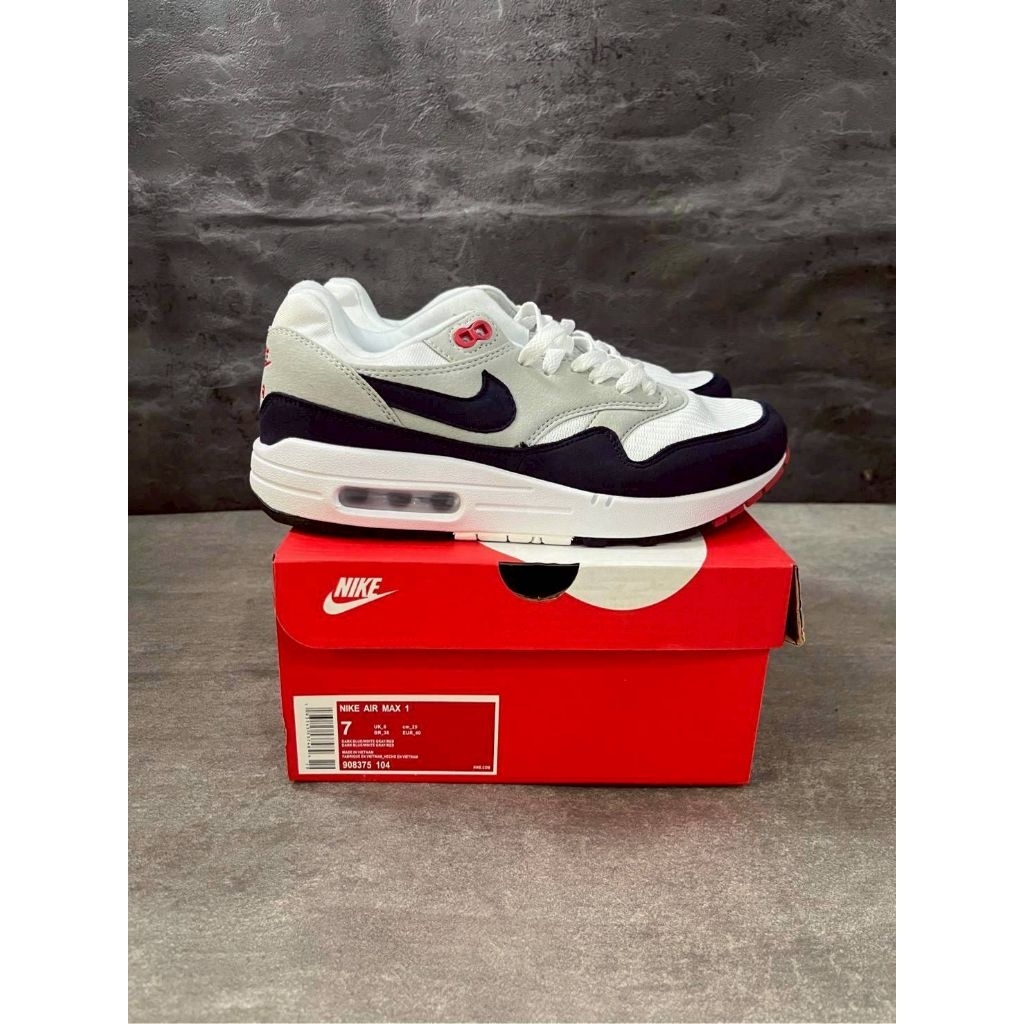 Sepatu Nike Airmax 1 86 Dark Obsidian University Red