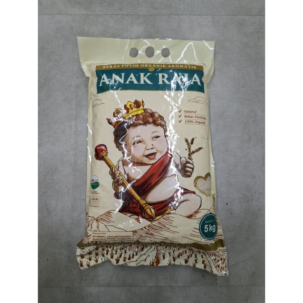 

ANAK RAJA BERAS PUTIH ORGANIK AROMATIK PREMIUM KEMASAN 5 KG