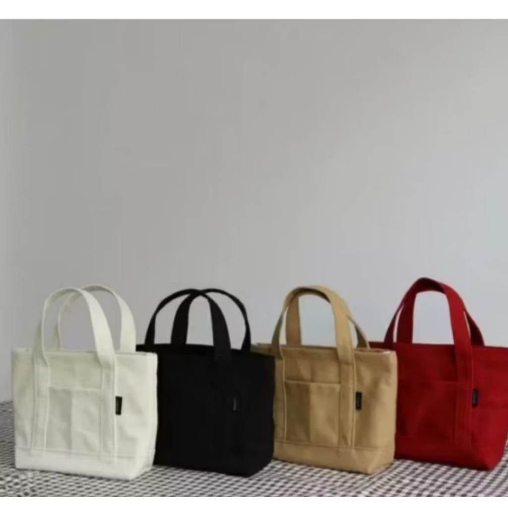 Tote Bag Wanita Totebag kanvas polos mini Tas Bahu Wanita Remaja Kekinian