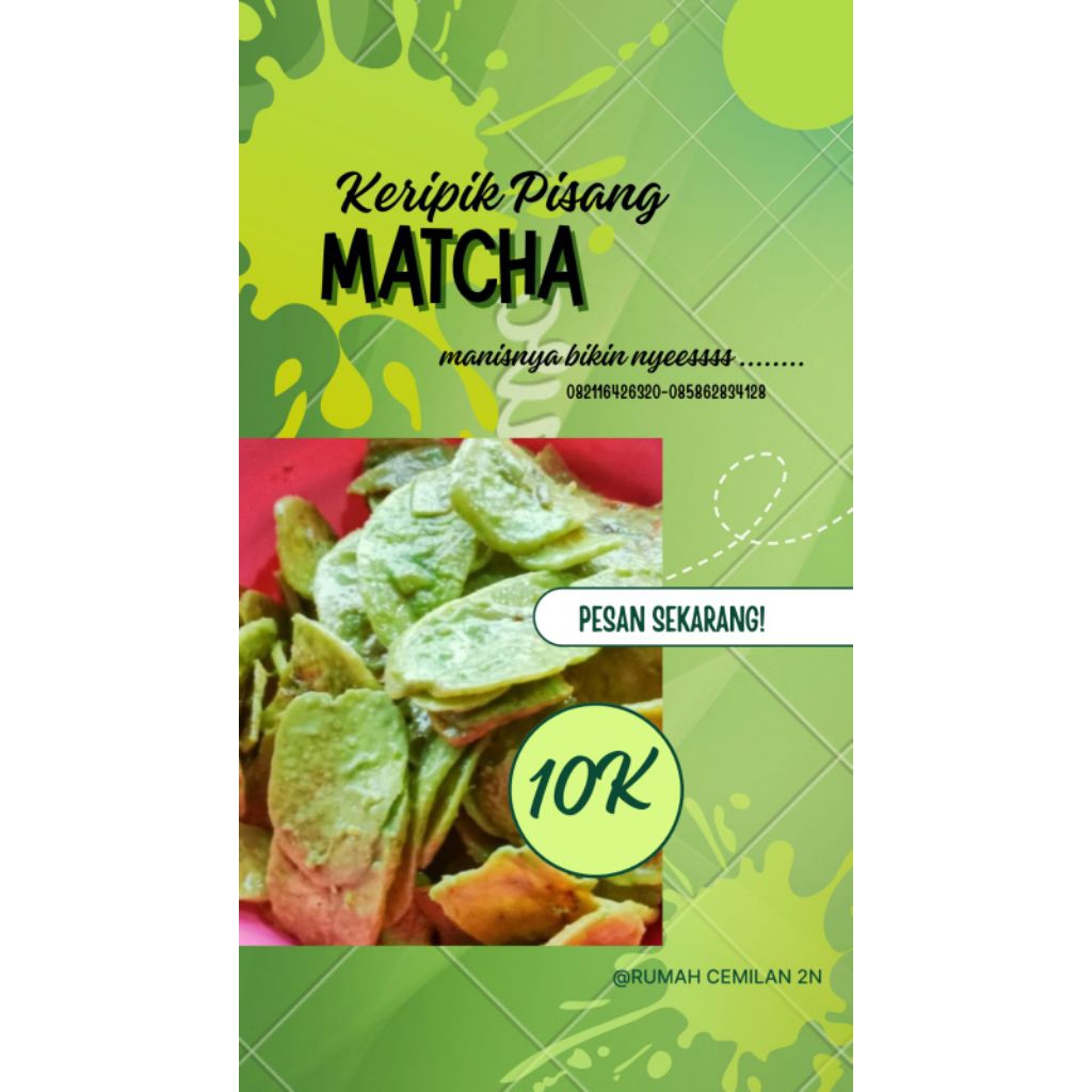 

Keripik Pisang Lumer Matcha