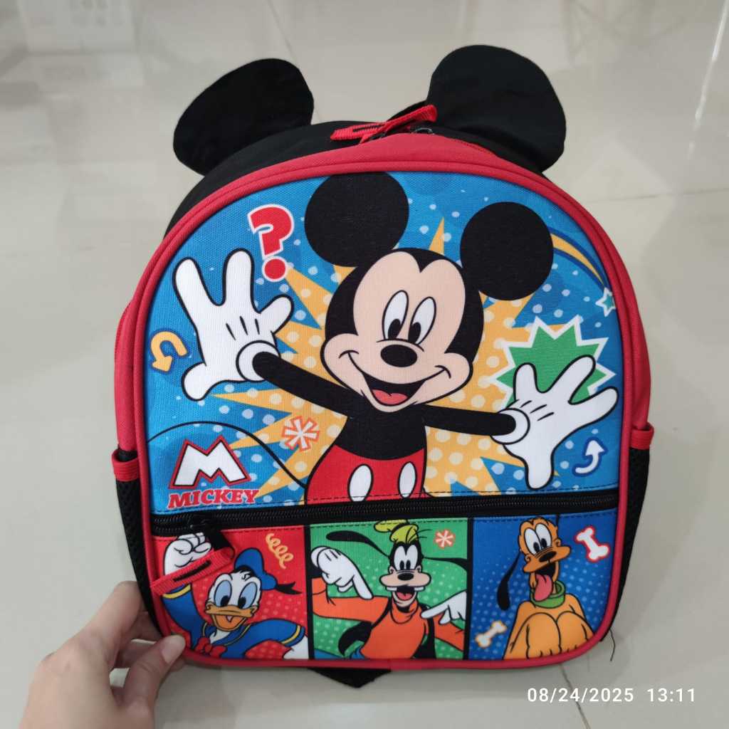 REAL PICT‼️Tas Ransel Mickey Disney Backpack Anak SD Sanwa Original Tas Sekolah Licensed